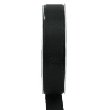 WIARA polyester gift ribbon, black, 50m, 25mm