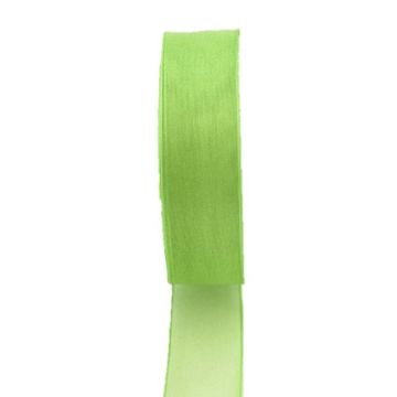 OSNA organza ribbon, lime green, 50m, 10mm
