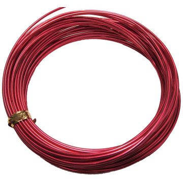 TANEA aluminium wire, red lacquered, 12m, Ø2mm