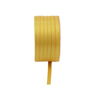 VIPKE double satin ribbon, yellow, 50m, 6mm