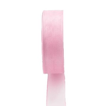 Organza band OSNA, pink, 82ft/25m, 25mm Organza band OSNA, pink, 82ft/25m, 25mm