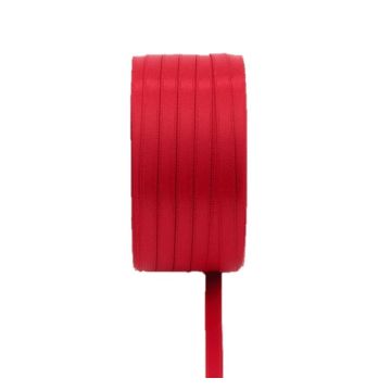 Twin satin ribbon VIPKE, red, 164ft/50m, 3mm Twin satin ribbon VIPKE, red, 164ft/50m, 3mm