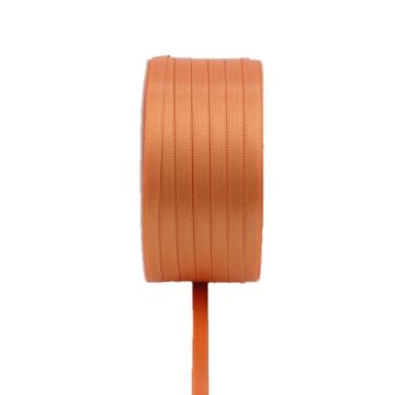 Twin satin ribbon VIPKE, orange, 164ft/50m, 3mm Twin satin ribbon VIPKE, orange, 164ft/50m, 3mm