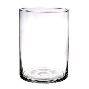 Cylinder candle holder SANYA AIR made of glass, clear, 10"/25cm, &Oslash;7"/18cm
