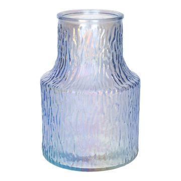 LUCIENNE glass flower vase, patterned, iridescent lavender, 19.8 cm, Ø13.5 cm LUCIENNE glass flower vase, patterned, iridescent lavender, 19.8 cm, Ø13.5 cm
