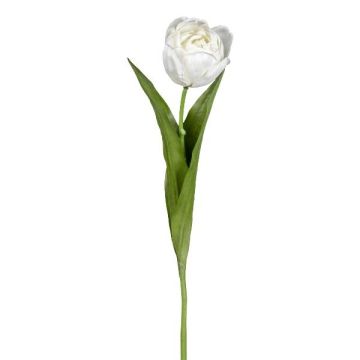 Decorative flower tulip TRIFT, white-green, 20"/50cm, Ø1.8"/4.5cm Decorative flower tulip TRIFT, white-green, 20"/50cm, Ø1.8"/4.5cm