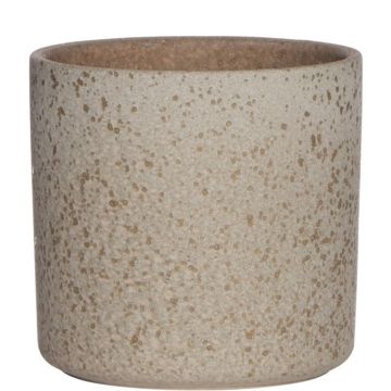 Ceramic flower pot ARAYA, speckled, green, 4"/10cm, Ø4"/10cm