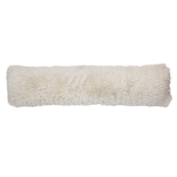 Fluffy ARIFA door draught excluder in bear-skin look, cream, 90x20x15cm