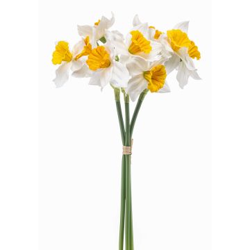 Artificial bouquet of daffodils BROZIN, white and yellow, 40 cm