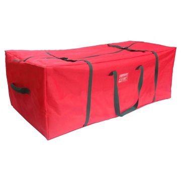 Square Christmas tree bag RYUKEN with handles, red, 4ftx19"x25"/137x47x63cm