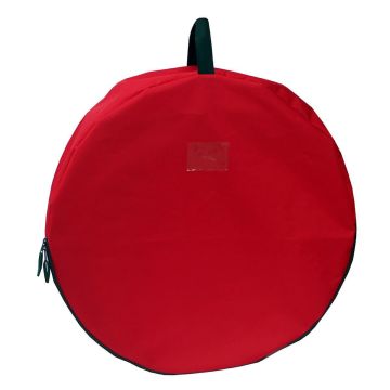 Wreath storage bag RYUKEN with handle, red, 9"/23cm, Ø36"/91cm
