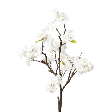 Artificial Japanese flowering cherry branch VRELTA with flowers, white, 33"/85cm