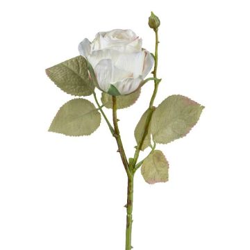 Decorative flower Rose flower ZORKLIN, white, 18"/45cm
