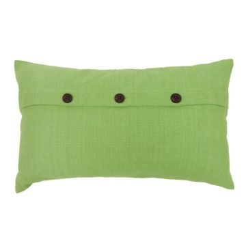Couch cushion TALINA, with buttons, apple green, 20"x12"/50x30cm