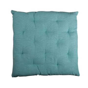 Couch cushion TALINA, with quilting, blue, 16"x16"x2"/40x40x5cm