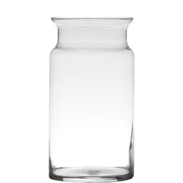 Glass flower vase HANNA EARTH, clear, 12"/29,5cm, Ø6"/15cm Glass flower vase HANNA EARTH, clear, 12"/29,5cm, Ø6"/15cm