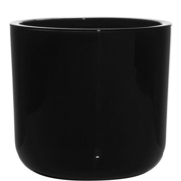 Candle holder NICK made of glass, black, 5"/13cm, Ø5.5"/14cm Candle holder NICK made of glass, black, 5"/13cm, Ø5.5"/14cm