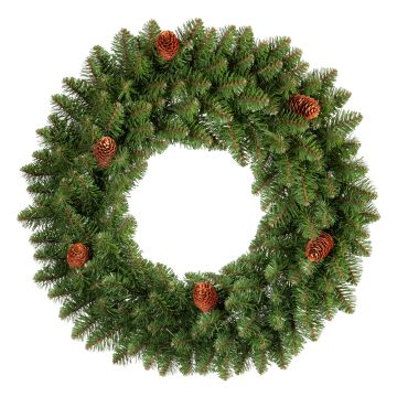 Artificial fir wreath HEINOLA with pine cones, green, Ø35"/90cm Artificial fir wreath HEINOLA with pine cones, green, Ø35"/90cm
