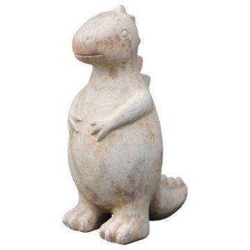 T-Rex dinosaur figurine AMORIA, terracotta, handmade, patinated, beige, 10"x5.5"x13"/25x14x33cm T-Rex dinosaur figurine AMORIA, terracotta, handmade, patinated, beige, 10"x5.5"x13"/25x14x33cm