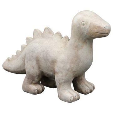 Stegosaurus dinosaur figurine AMORIA, terracotta, handmade, patinated, beige, 14"x5.1"x10"/36x13x25cm Stegosaurus dinosaur figurine AMORIA, terracotta, handmade, patinated, beige, 14"x5.1"x10"/36x13x25cm