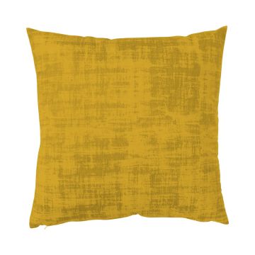 Decorative cushion LORIKA, ochre yellow, velvet look, 20"x20"/50x50cm
