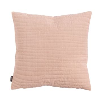 Decorative cushion SILENA, pink, decorative stitching, 18"x18"/45x45cm