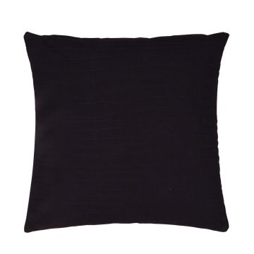 Decorative cushion SILENA, black, decorative stitching, 18"x18"/45x45cm
