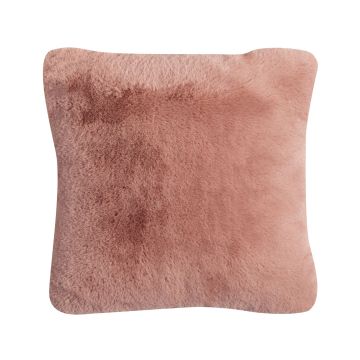 Cuddly cushion MAGALI, antique pink, 18"x18"/45x45cm