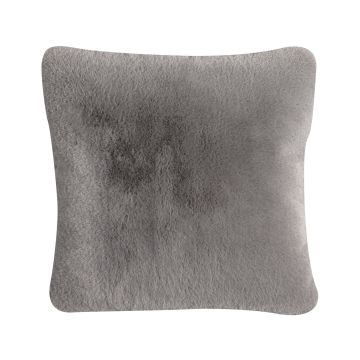 Cuddly cushion MAGALI, light grey, 18"x18"/45x45cm