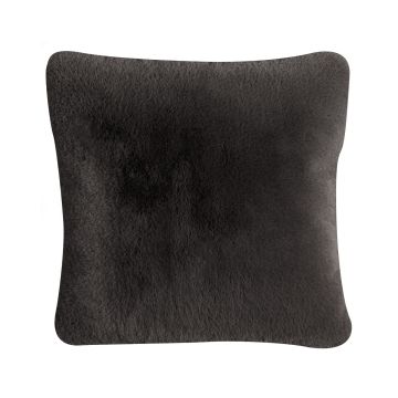 Cuddly cushion MAGALI, dark grey, 18"x18"/45x45cm