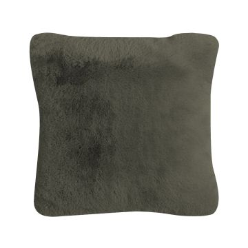 Cuddly cushion MAGALI, moss green, 18"x18"/45x45cm