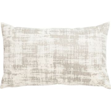 Decorative cushion LORIKA, cream-white, velvet look, 20"x12"/50x30cm