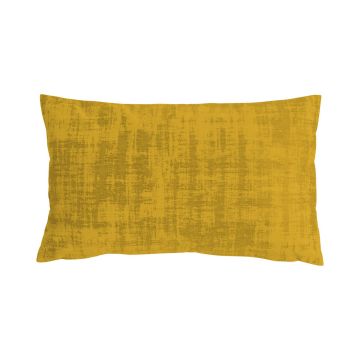 Decorative cushion LORIKA, ochre yellow, velvet look, 20"x12"/50x30cm