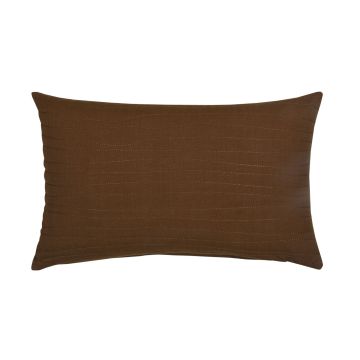 Decorative cushion SILENA, chocolate brown, decorative stitching, 20"x12"/50x30cm