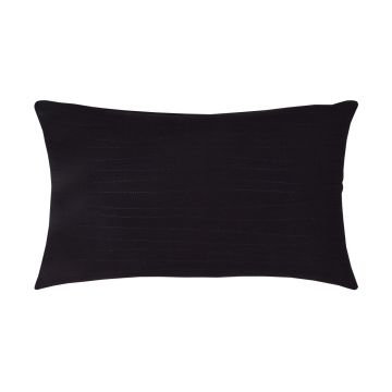 Decorative cushion SILENA, black, decorative stitching, 20"x12"/50x30cm
