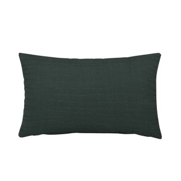 Decorative cushion SILENA, forest green, decorative stitching, 20"x12"/50x30cm