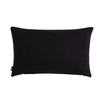 Canvas decorative cushion KALUA, black, 20"x12"/50x30cm