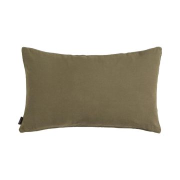 Canvas decorative cushion KALUA, olive green, 20"x12"/50x30cm