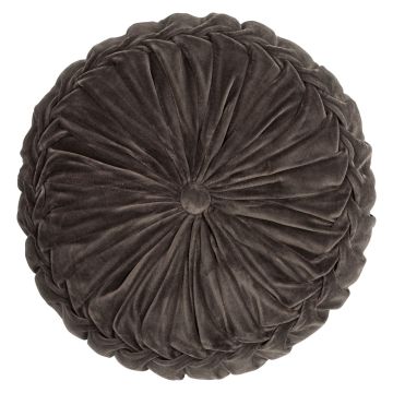 Round seat cushion BELLONA, dark brown, 4"x16"/10x40cm