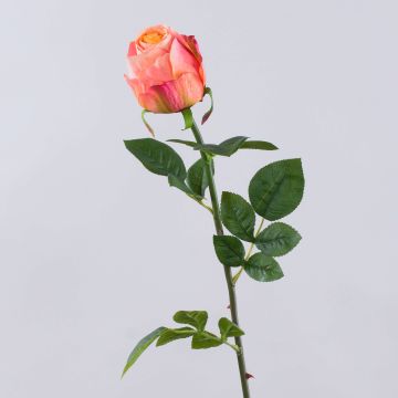 Faux rose SUNJIK, orange-pink-yellow, 30"/75cm, Ø2.8"/7cm Faux rose SUNJIK, orange-pink-yellow, 30"/75cm, Ø2.8"/7cm
