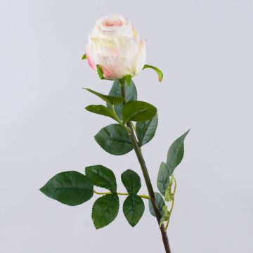 SUNJIK artificial rose, white and pink, 75cm, Ø7cm