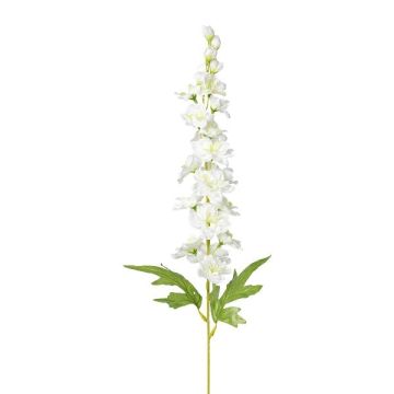Plastic flower Delphinium VALENRA, white, 33"/85cm