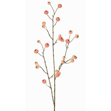 Decorative branch of ornamental apple NONGIH with fruit, light pink, 35"/90cm Decorative branch of ornamental apple NONGIH with fruit, light pink, 35"/90cm