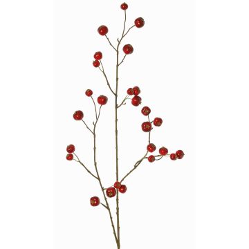 Decorative crab apple branch NONGIH with fruit, dark red, 35"/90cm