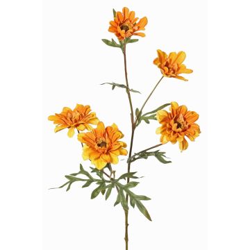 Artificial branch Chrysanthemum PRUDENCE, Eco Collection, yellow-orange, 30"/75cm, Ø2"-2.6"/5-6.5cm Artificial branch Chrysanthemum PRUDENCE, Eco Collection, yellow-orange, 30"/75cm, Ø2"-2.6"/5-6.5cm