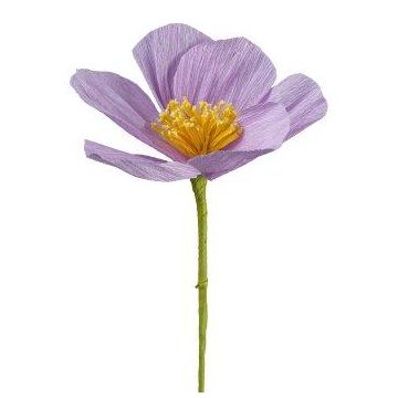 Artificial flower anemone JURLA made of paper, lilac, 14"/35cm Artificial flower anemone JURLA made of paper, lilac, 14"/35cm