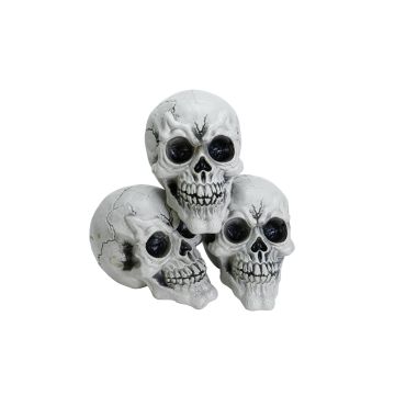 Halloween skulls AMARIS, 3 pieces, 6"x4.3"x5.1"/15x11x13cm