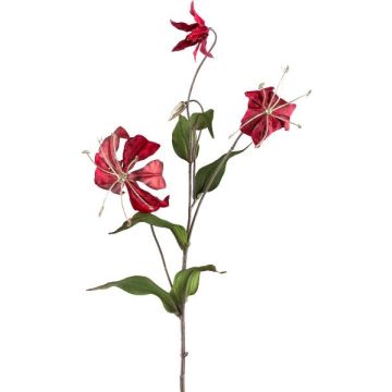 Artificial gloriosa branch LISUPY, ruby red-gold, 31"/80cm Artificial gloriosa branch LISUPY, ruby red-gold, 31"/80cm