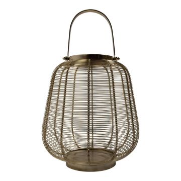 CONSTANTINE aluminium lantern with handle, gold, 30cm, Ø27cm CONSTANTINE aluminium lantern with handle, gold, 30cm, Ø27cm
