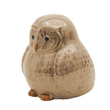 Ceramic owl figurine ELYRIA, brown, 8"x8"x8"/21x20x20cm Ceramic owl figurine ELYRIA, brown, 8"x8"x8"/21x20x20cm